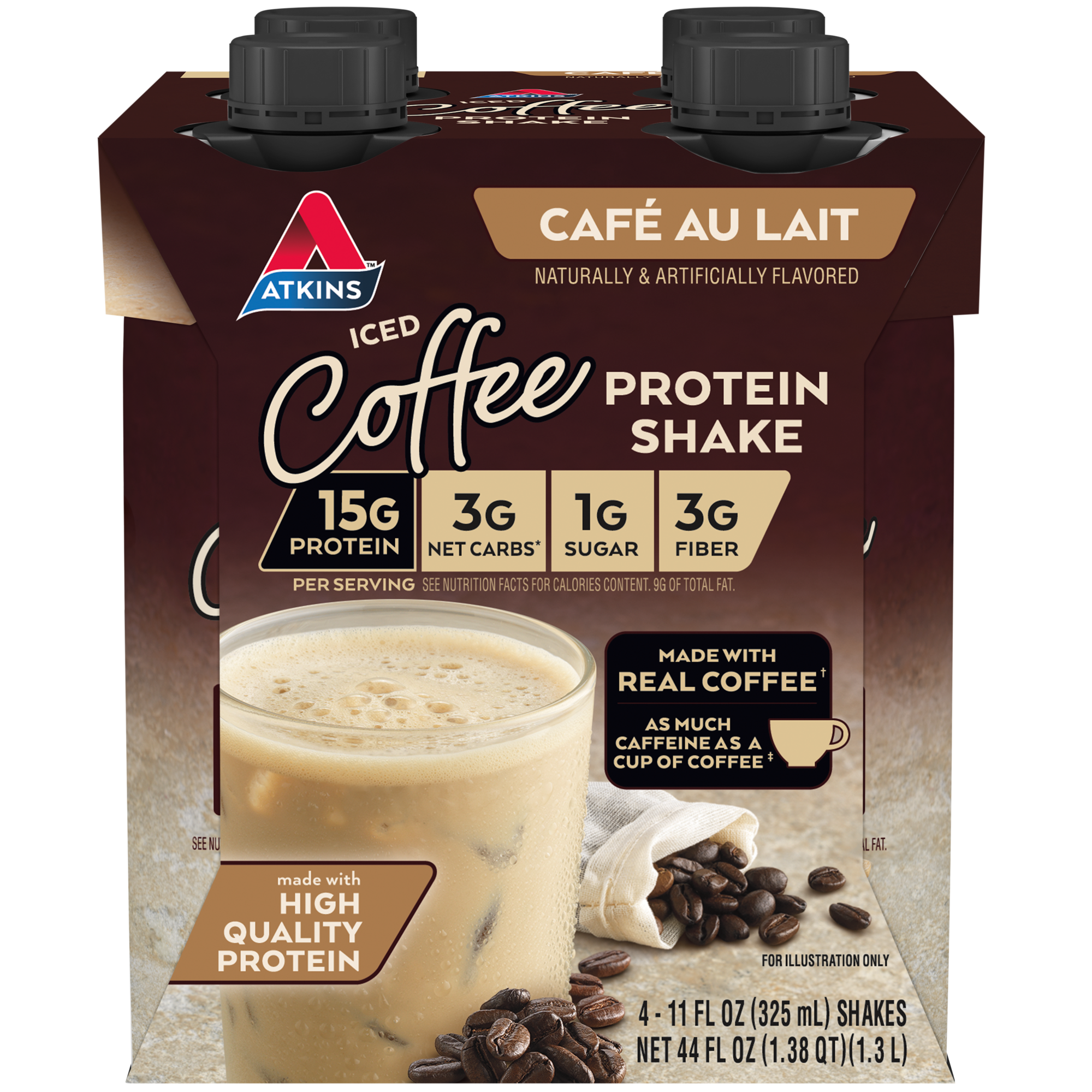 Café au Lait Iced Coffee Shake – Atkins Online Store