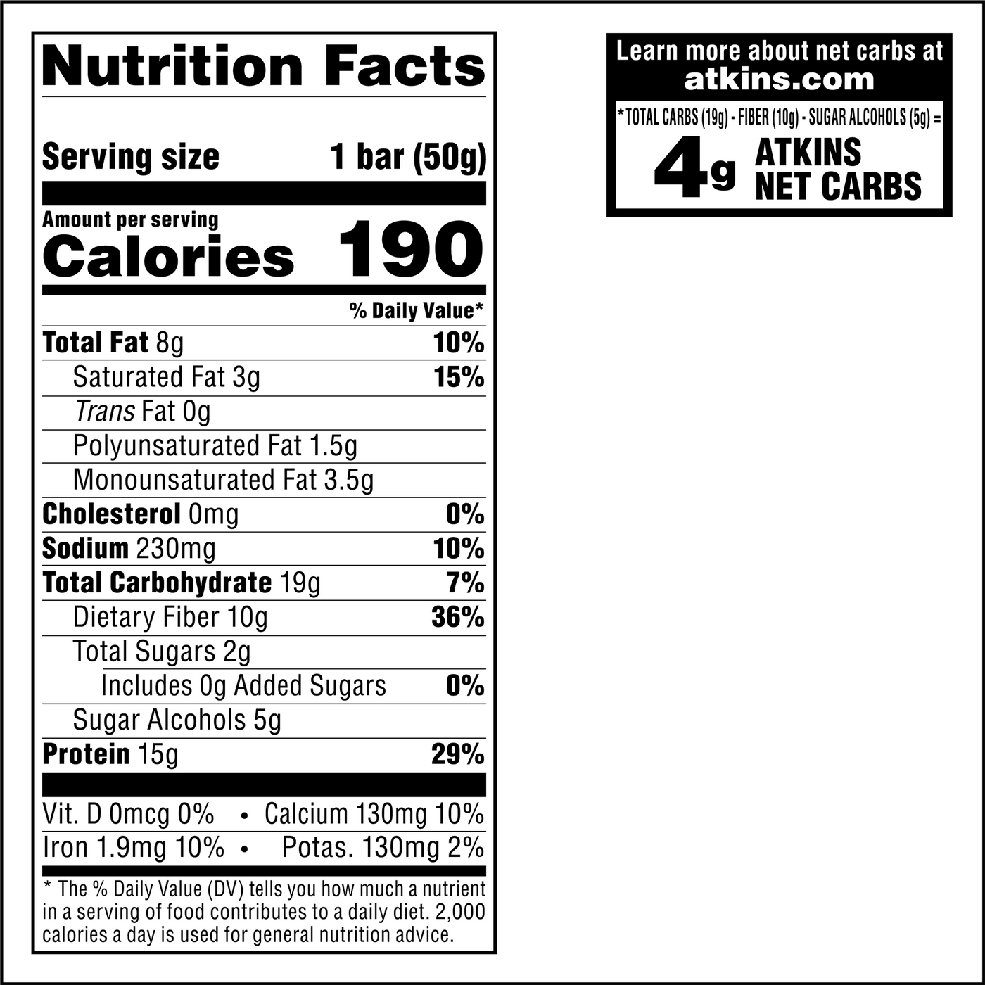 Blueberry Soft Baked Bar nutrition facts