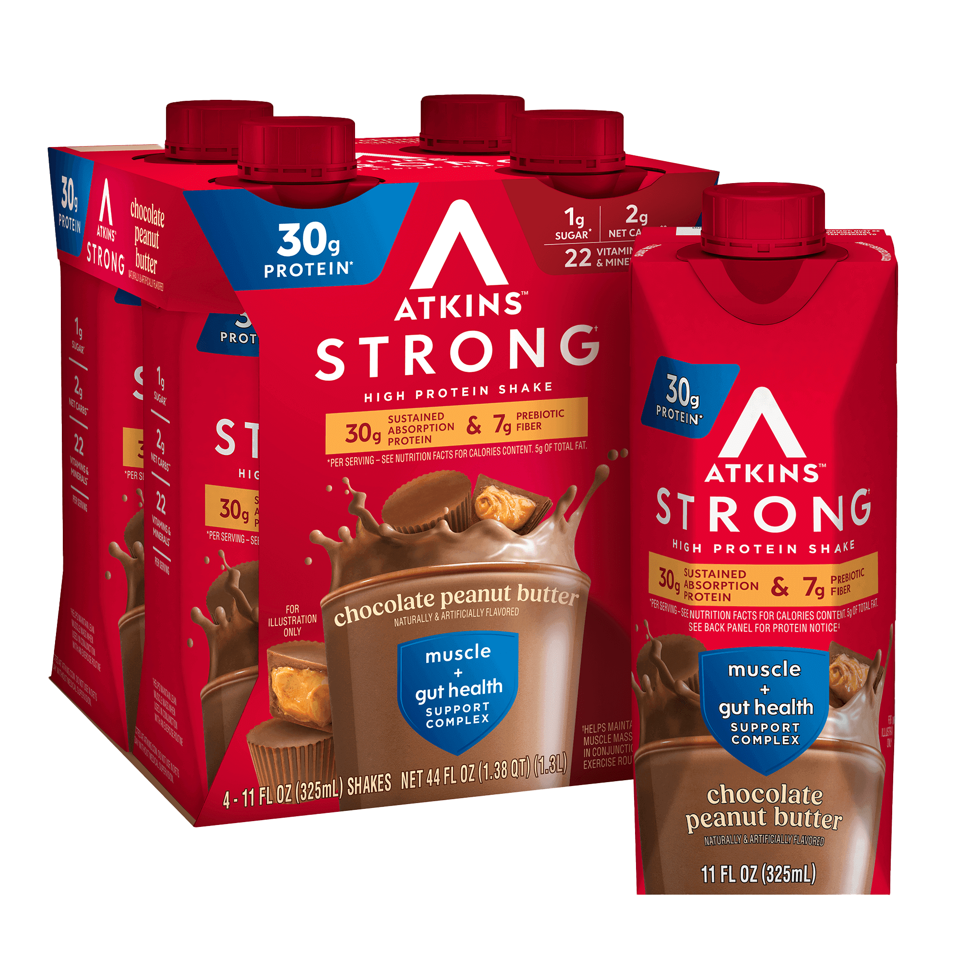 Atkins Strong Chocolate Peanut Butter 30g Protein Shake Atkins Online