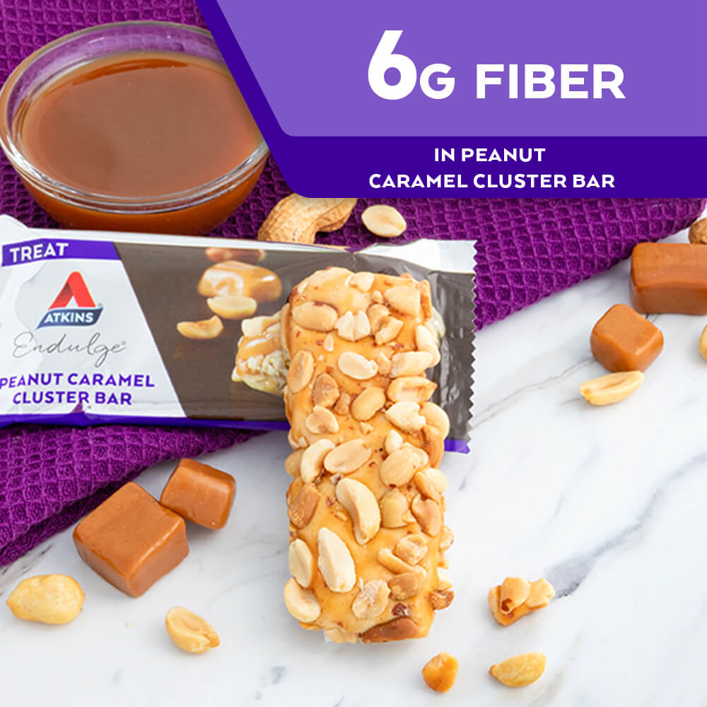 6G Fiber in Endulge Peanut Caramel Cluster Bar