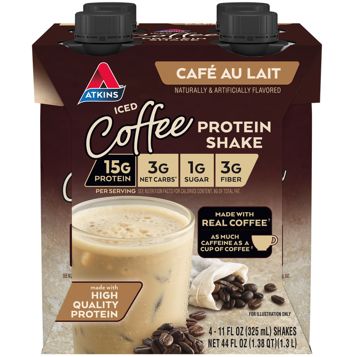 Café au Lait Low Carb Iced Coffee Protein Shake – Atkins Online Store