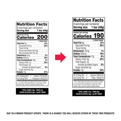 Nutrition facts label for a product with a white background
