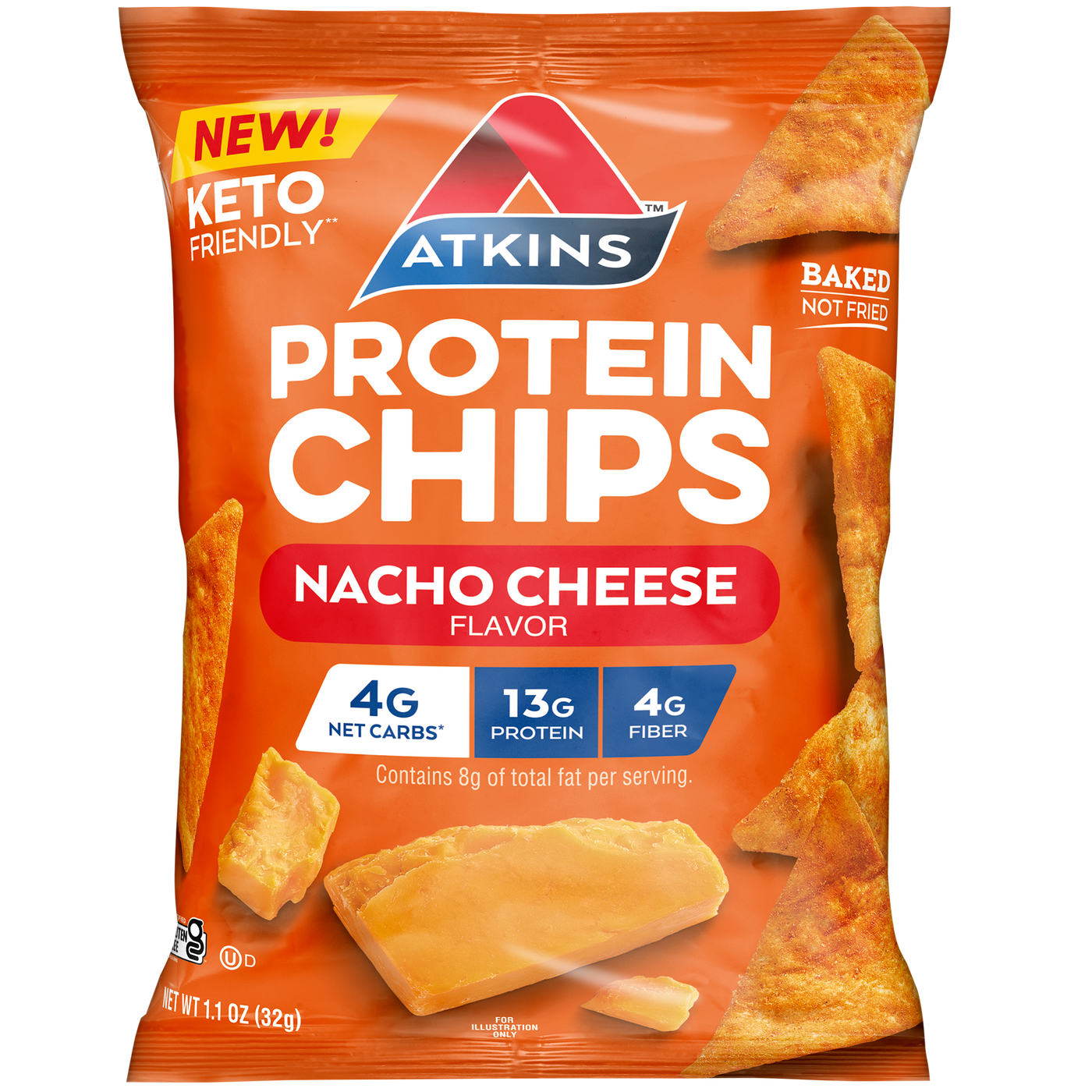 Nacho Cheese Snack Protein Chips