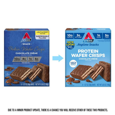 Chocolate Crème Wafer Crisps-Due to a minor product update, there is a chance you wil receive either of these two products, shows two different box styles
