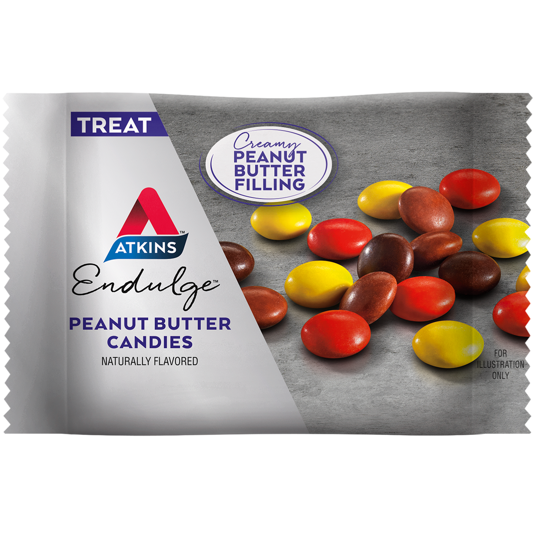 Atkins Endulge Chocolate Peanut Candies – Keto-Friendly Snack, 5-Pack, 130 Calories Per Serving