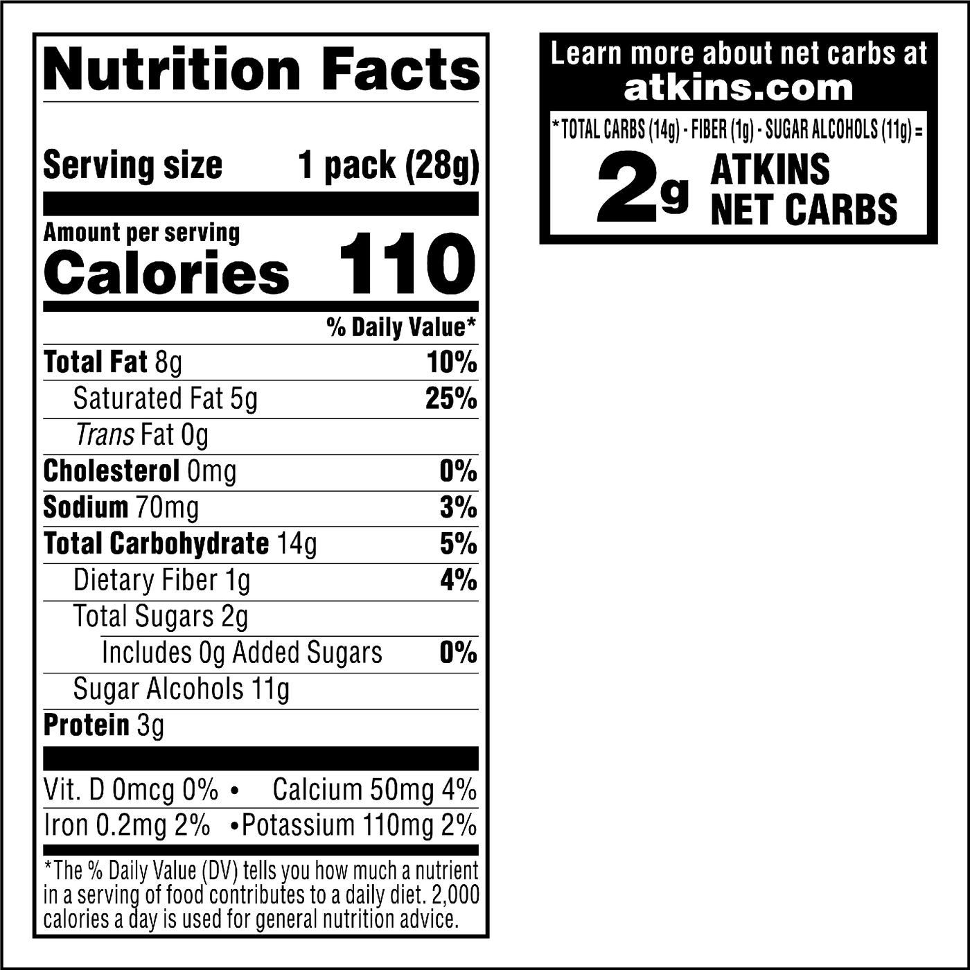 Endulge Peanut Butter Candies nutrition facts