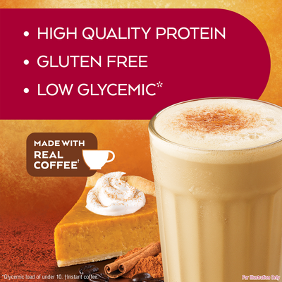 Pumpkin Spice Latte Shake High Quality Protein, Gluten Free and Low Glycemic*
