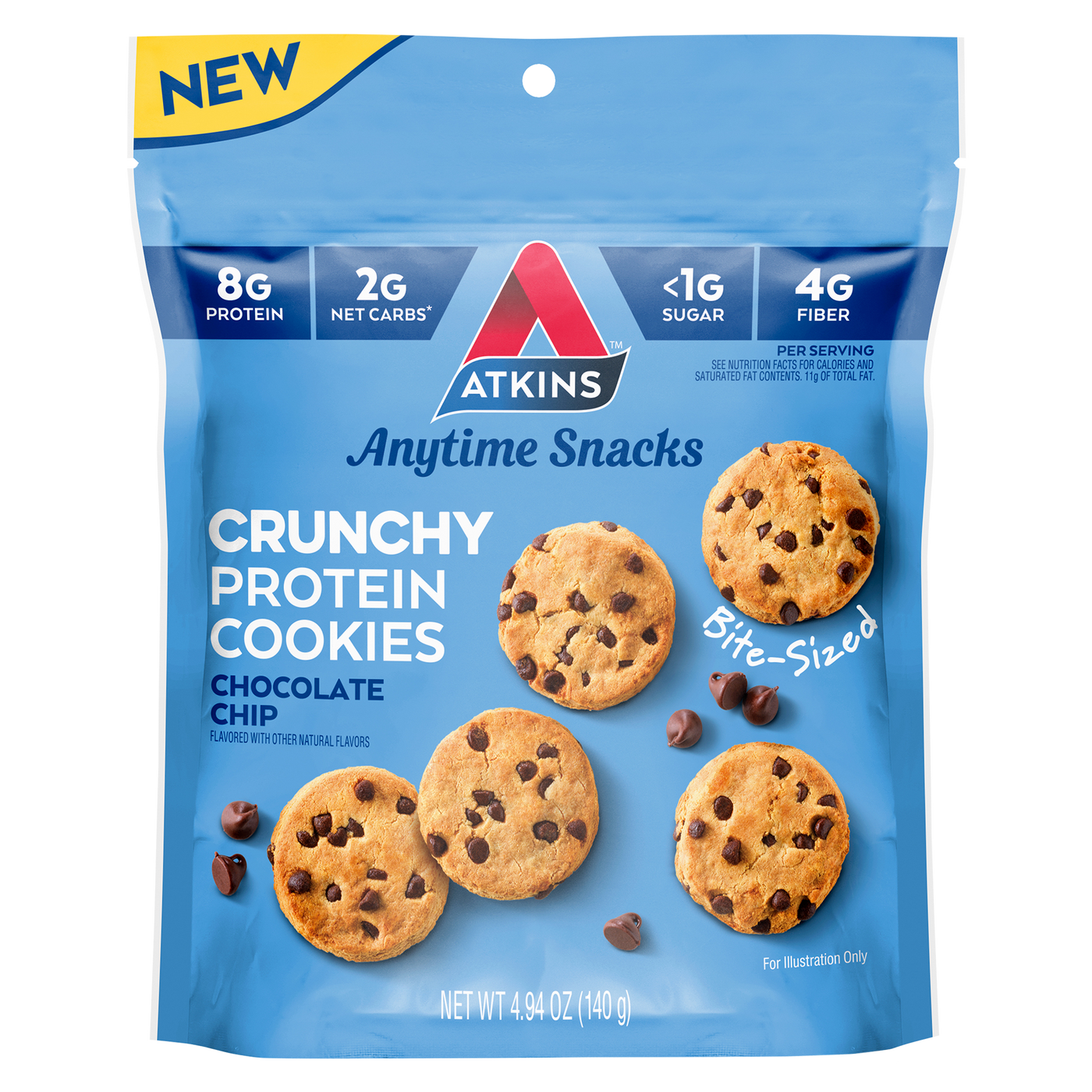 Chocolate Chip Bite-Sized Crunchy Protein Cookies