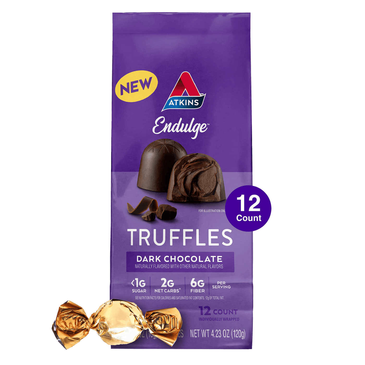 Endulge Dark Chocolate Truffles 12-ct. pouch