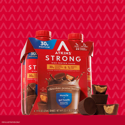 Atkins Strong Chocolate Peanut Butter 30g Protein Shake