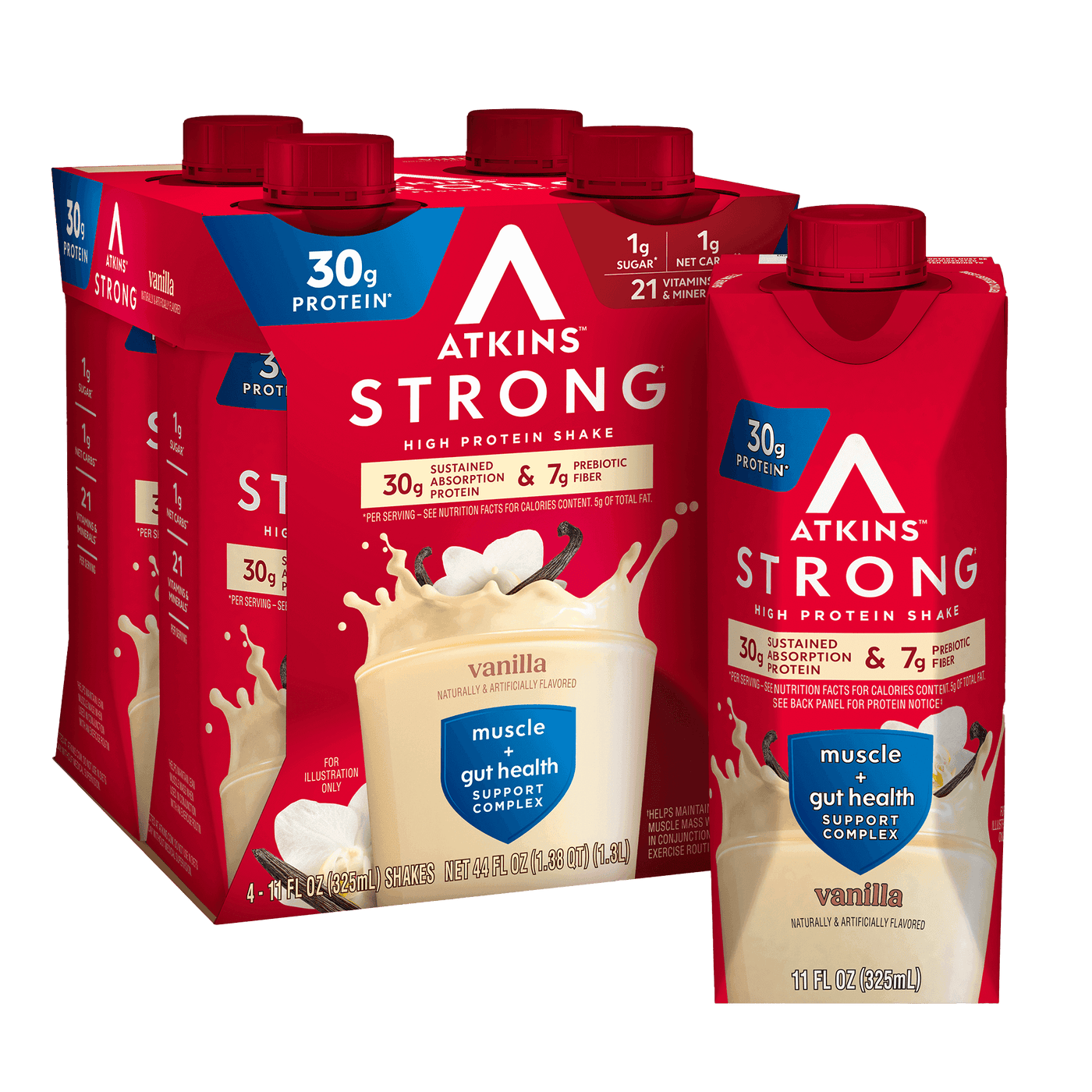 Atkins Strong Vanilla 30g Protein Shake