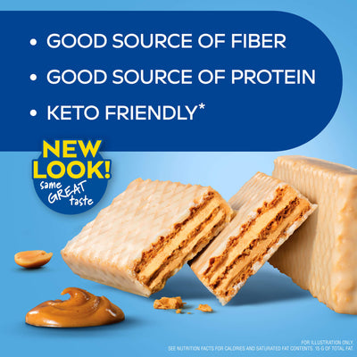 Peanut Butter Wafer Crisps-Good source of fiber, good source of protein, keto friendly
