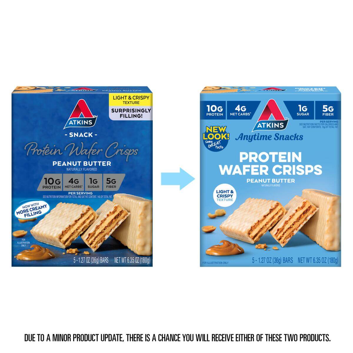 Peanut Butter Wafer Crisps-Due to a minor product update, there is a chance you wil receive either of these two products, shows two different box styles