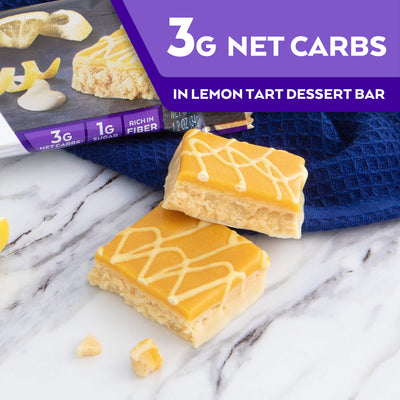 3g net carbs in Endulge Lemon Tart Dessert Bar