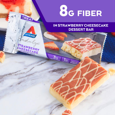 8G Fiber in Endulge Strawberry Cheesecake Dessert Bar