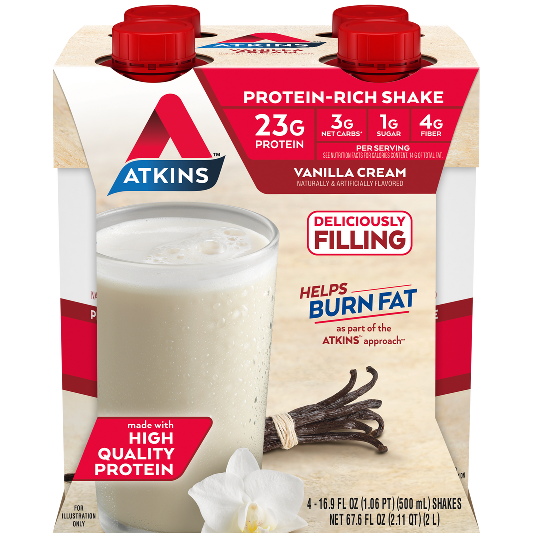 16.9 oz. Vanilla Cream Shake – Atkins Online Store