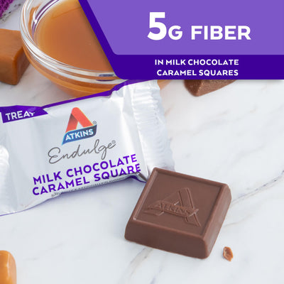 5G Fiber in Endulge Milk Chocolate Caramel Squares