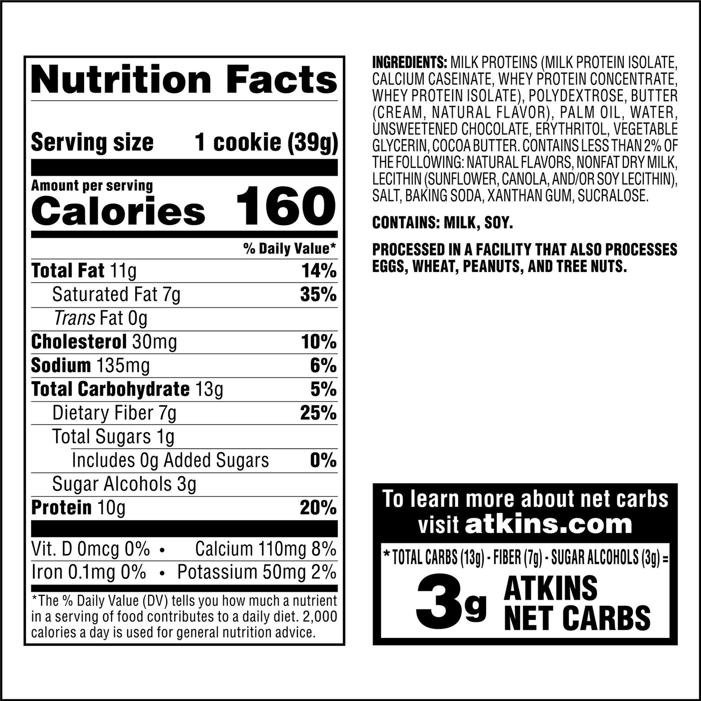 Chocolate Chip cookies Nutritional Facts