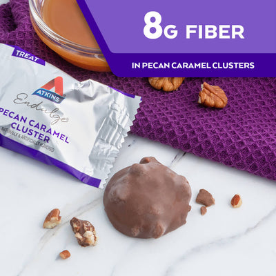 8G Fiber in Endulge Pecan Caramel Clusters