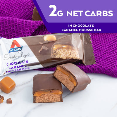 2G Net Carbs in Endulge Chocolate Caramel Mousse Bar