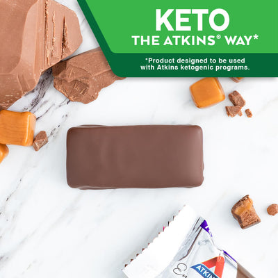 Endulge Chocolate Caramel Mousse Bar. Keto the Atkins Way* *Product designed to be used with Atkins ketogenic programs.