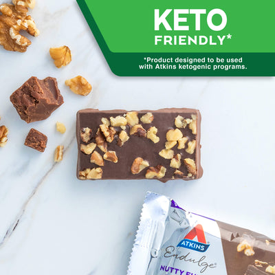 Endulge Nutty Fudge Brownie Bar. Keto the Atkins Way* *Product designed to be used with Atkins ketogenic programs.