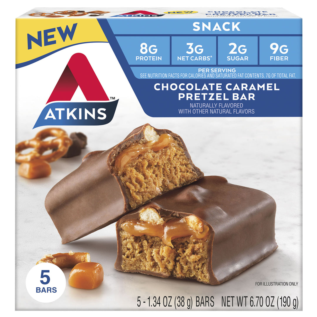 Chocolate Caramel Pretzel Bar – Atkins Online Store