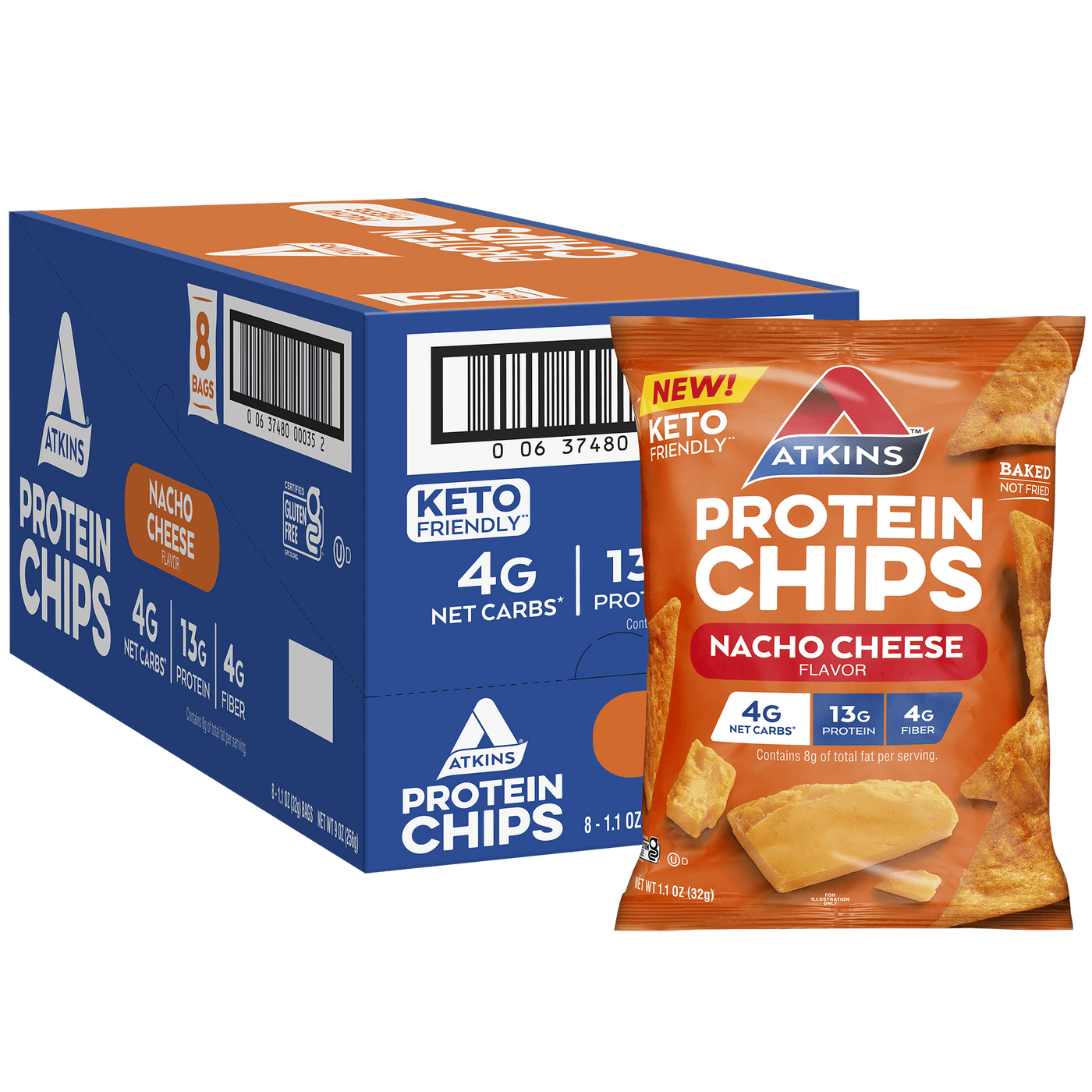 Nacho Cheese Snack Protein Chips