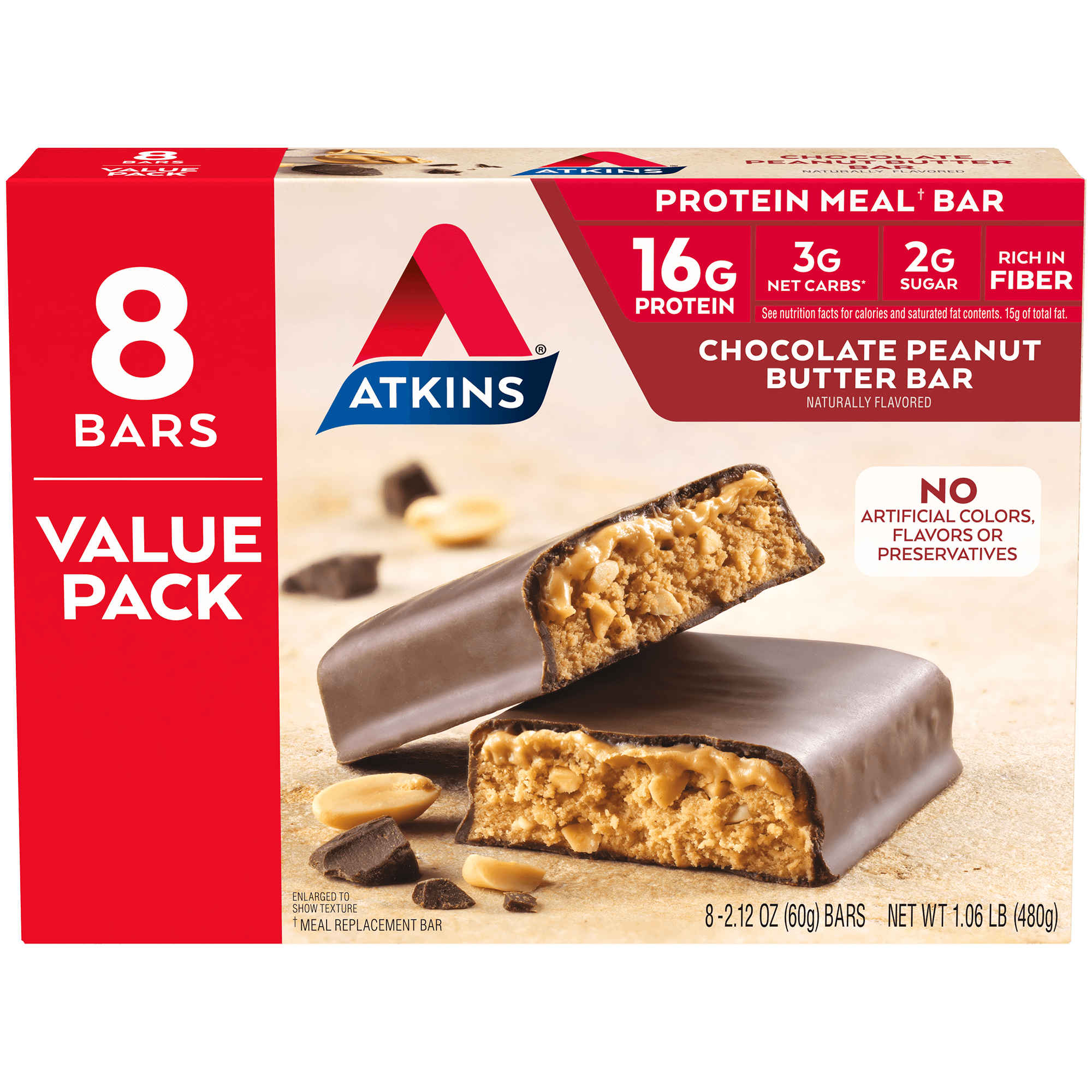 Chocolate Peanut Butter Bar Value Pack – Atkins Online Store