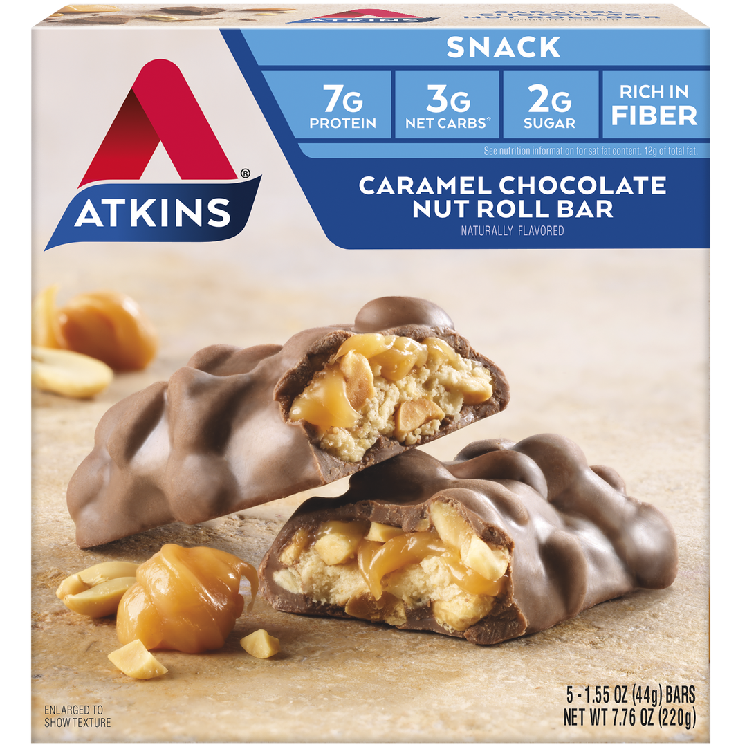 Caramel Chocolate Nut Roll Bar – Atkins Online Store